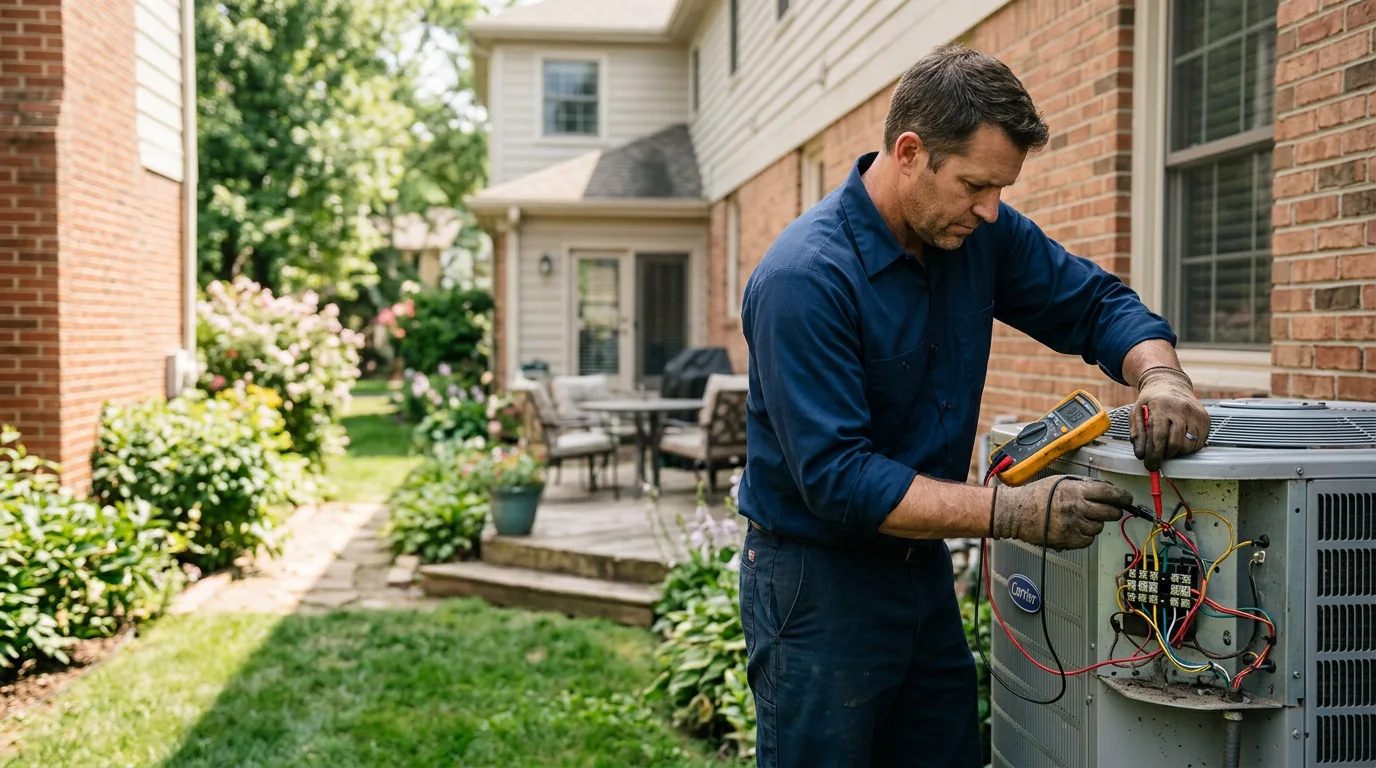 HVAC technician working near Pella, IA